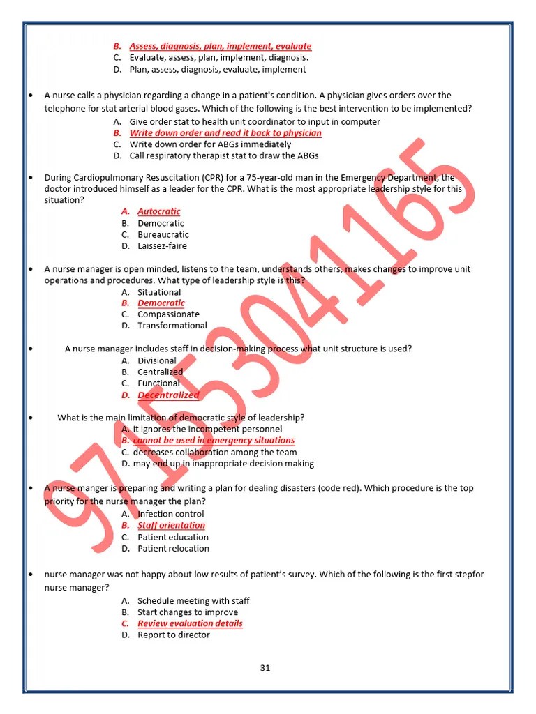 Nursing Exam Questions 2023 Part 8 | PDF | Nursing | Patient