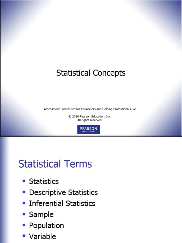 3 Statistical Concepts | PDF | Level Of Measurement | Statistics
