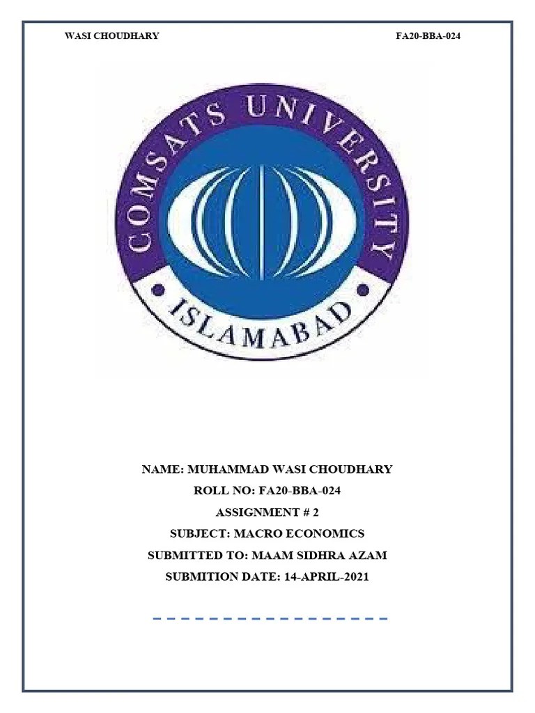 Macro Assignment 2 | Download Free PDF | Economics | Economies