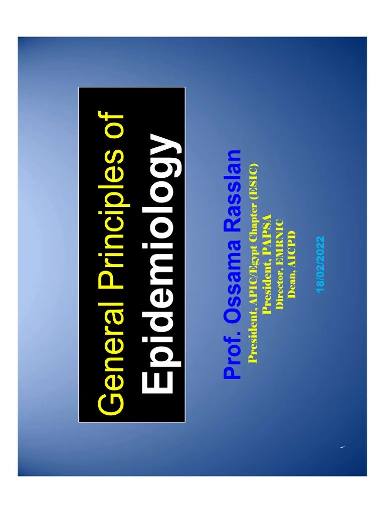 General Principles Of Epidemiology | PDF