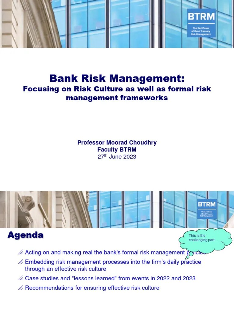 Bank Risk Management And Risk Culture 1689695752 | PDF | Risk | Risk Management
