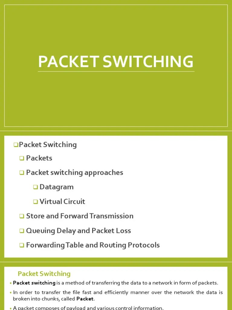 Packet Switching | PDF