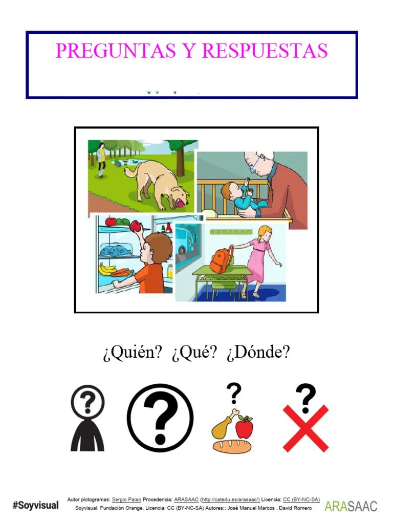 Aprendo A Responder A Preguntas Quien Que Donde COGER | PDF