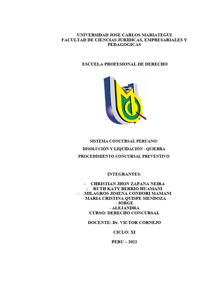 Derecho Concursal | PDF | Bancarrota | Liquidación