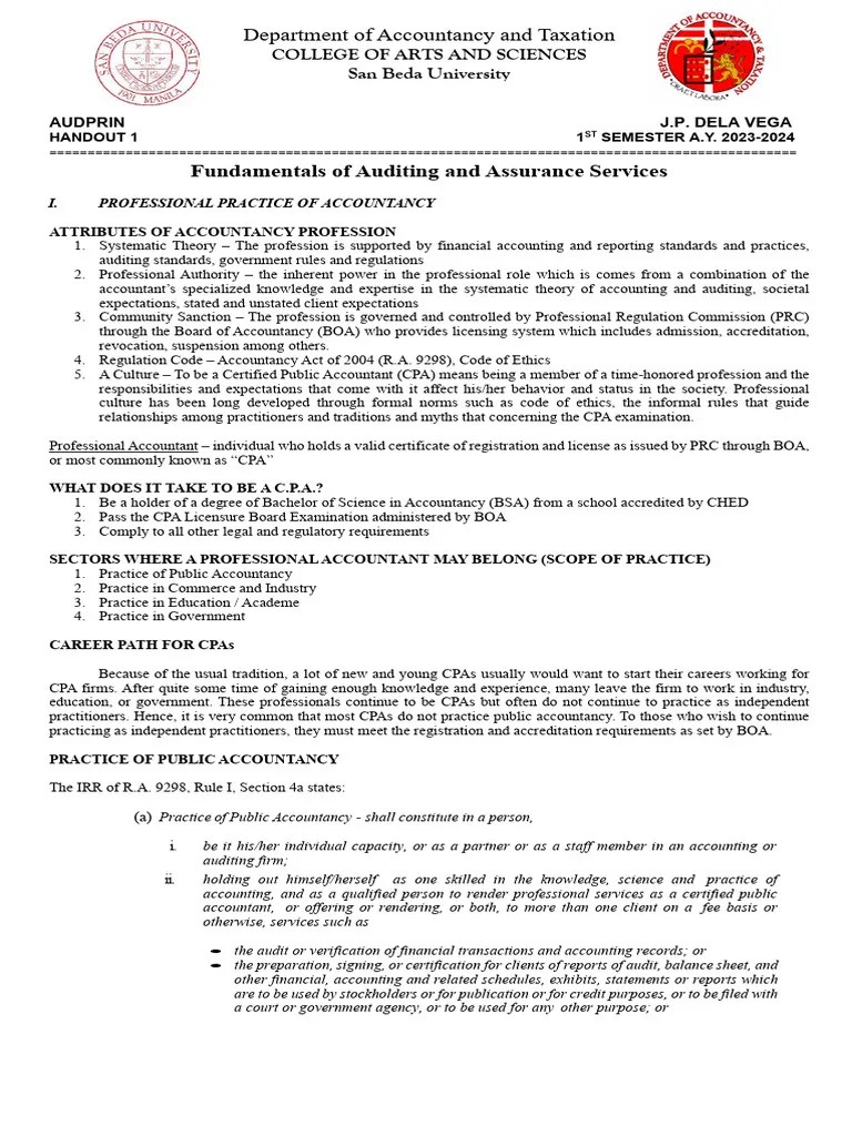 HO1 - Fundamentals Of Auditing And Assurance Services - V2 | Download Free PDF | Financial Audit ...