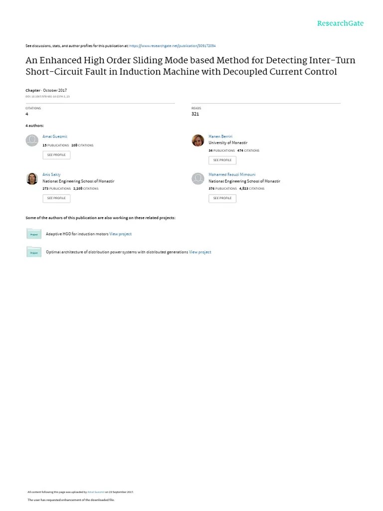 An Enhanced High Order Sliding Mode | Download Free PDF | Control Theory | Inductance