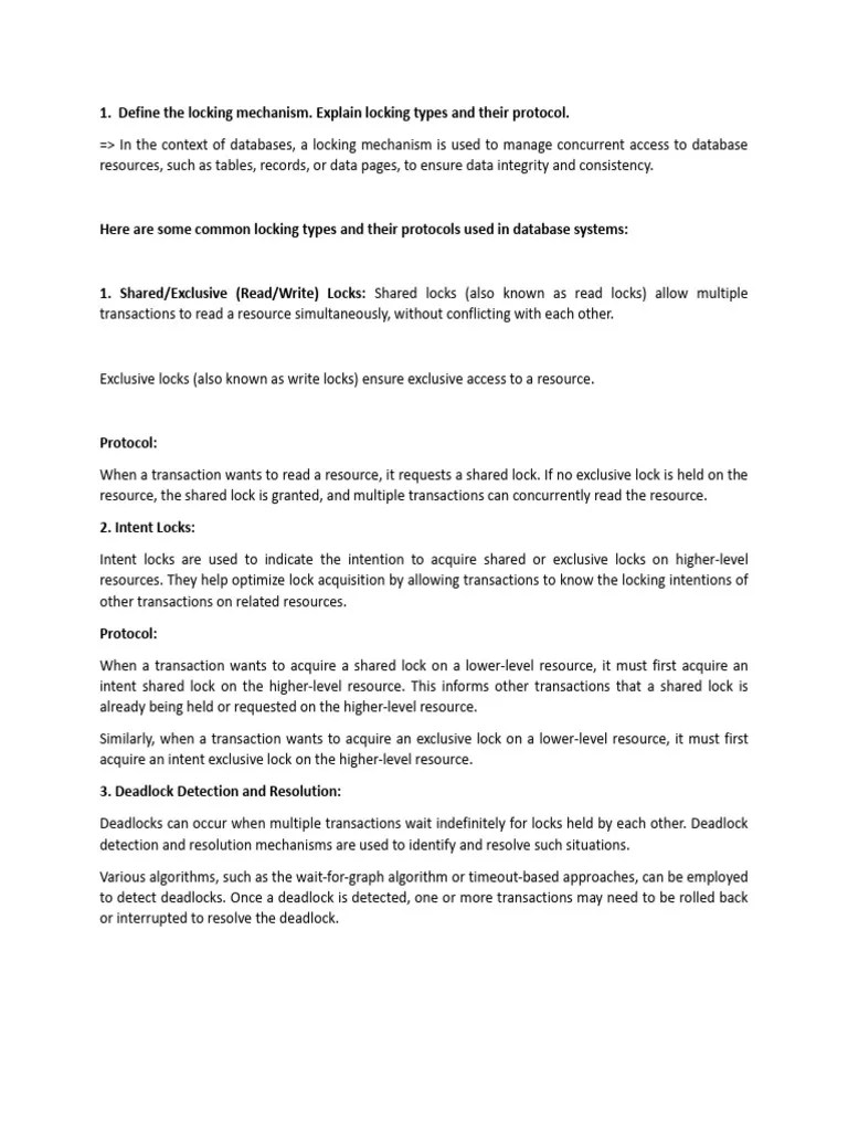 Database Questions | PDF | Database Transaction | Databases