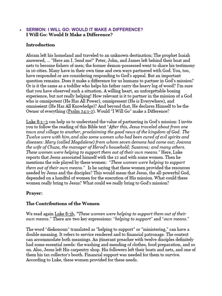 SERMON | PDF | Jesus | Christian Belief And Doctrine