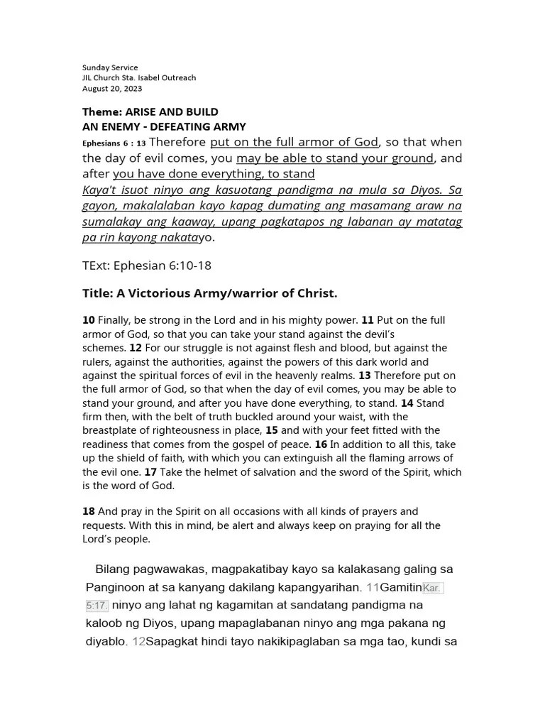 Full Armor Of God | PDF | Armor Of God | Salvation