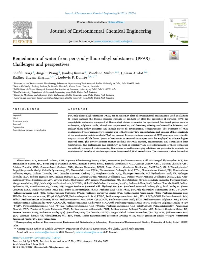 Microbe Deg Of PFAS | PDF | Adsorption | Membrane
