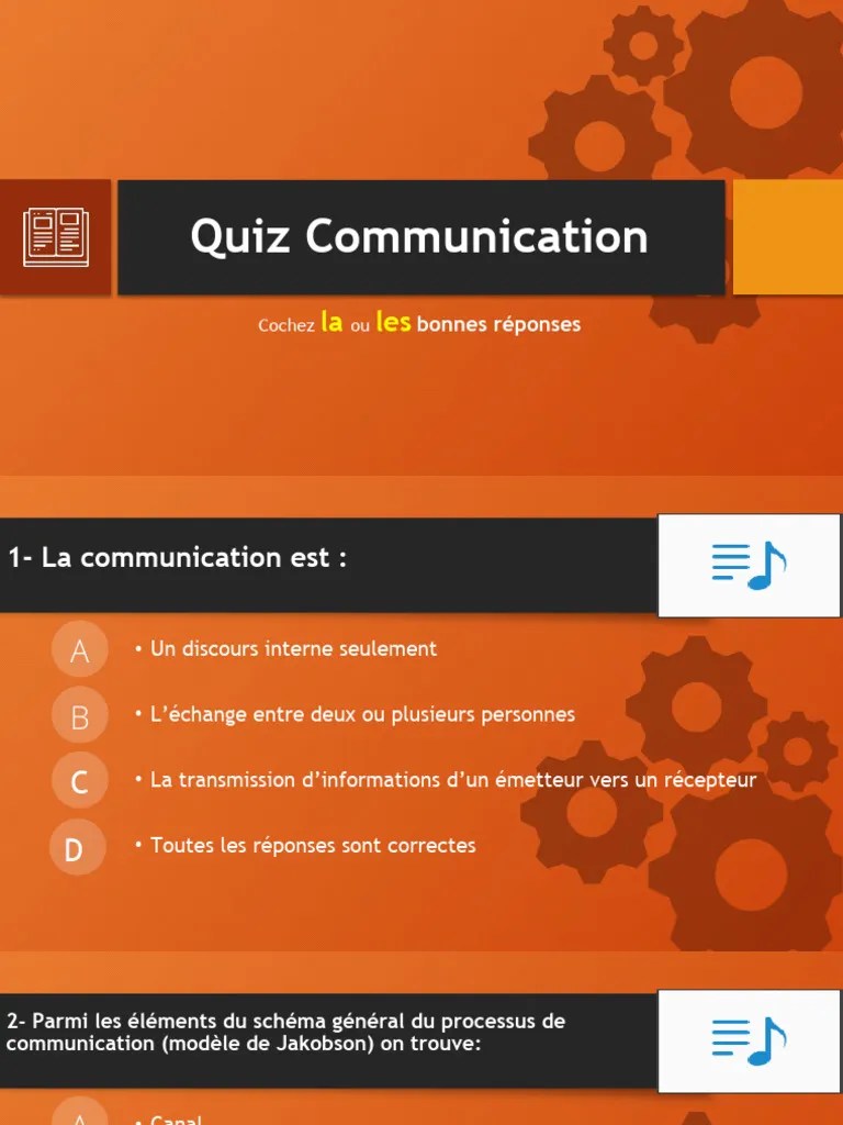Quiz Communication | PDF | La Communication