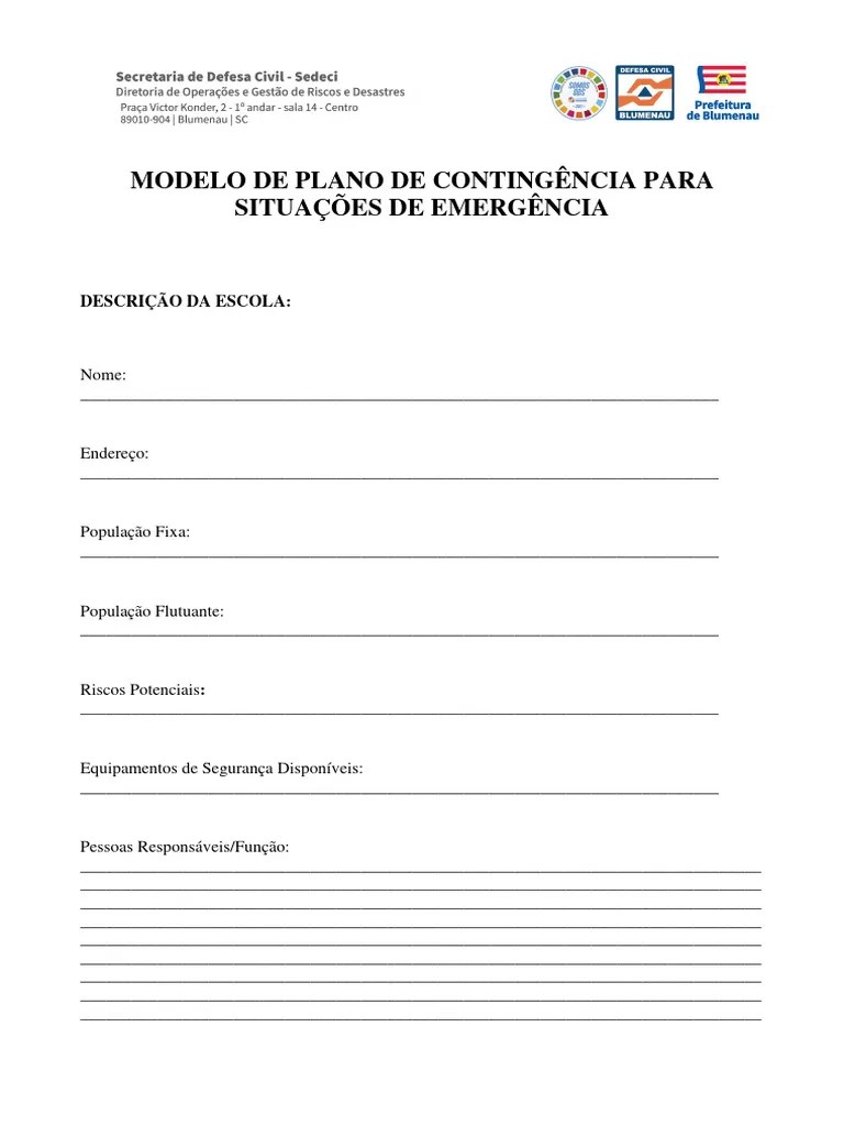 Modelo - Plano De Evacuação Escolar 2023 | PDF