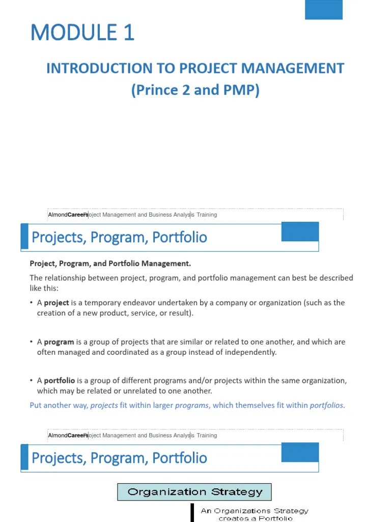 Module 1 - New (Introduction To Project Management With Focus On Prince ...