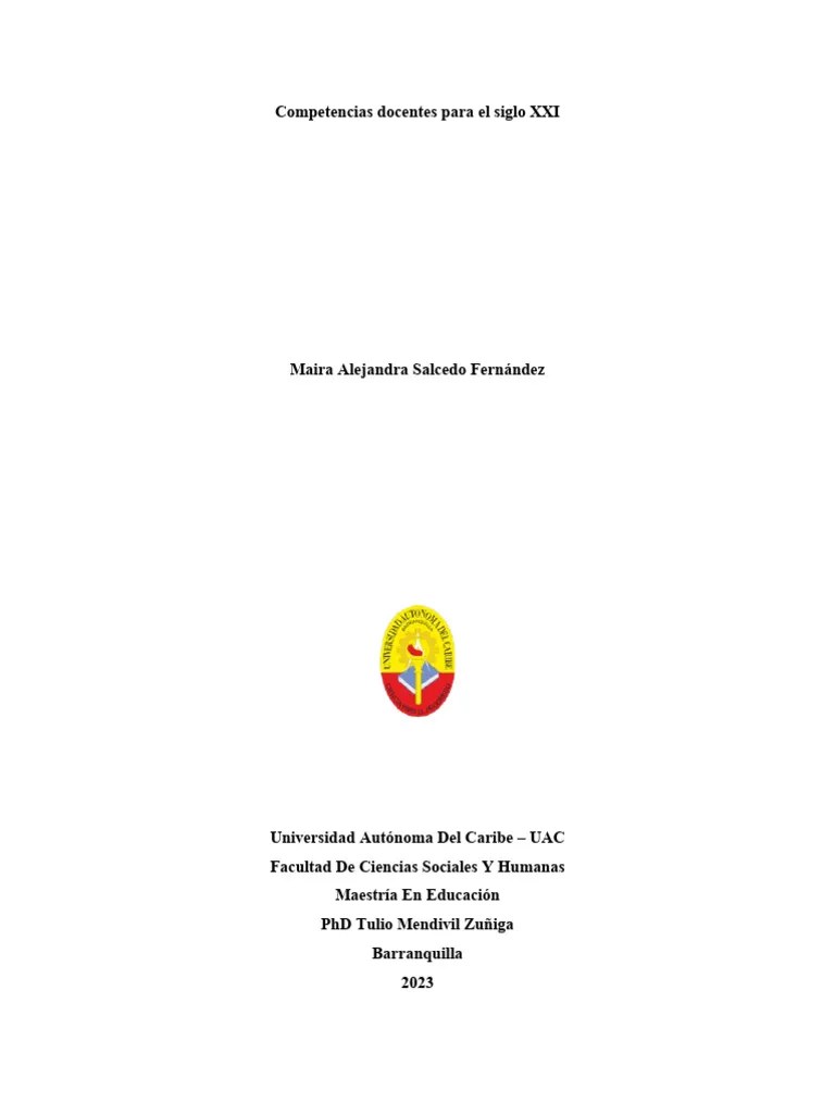 Competencias Docentes Para El Siglo XXI | PDF