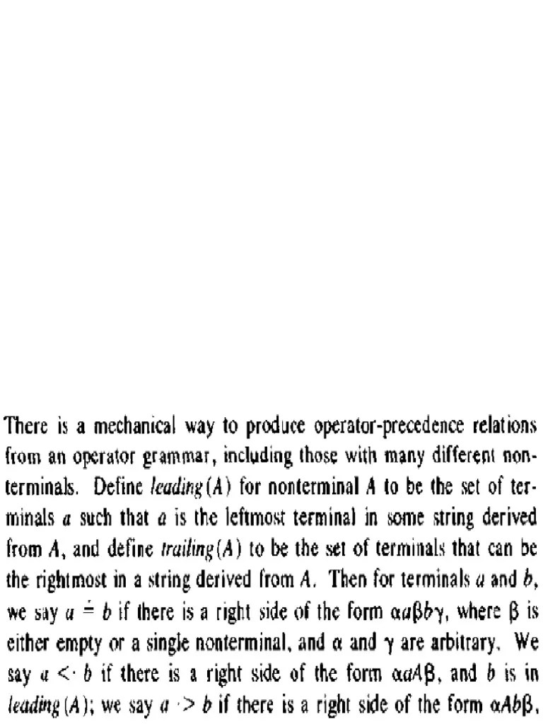Operator Precedence Parsing | PDF | Formalism (Deductive) | Language Mechanics