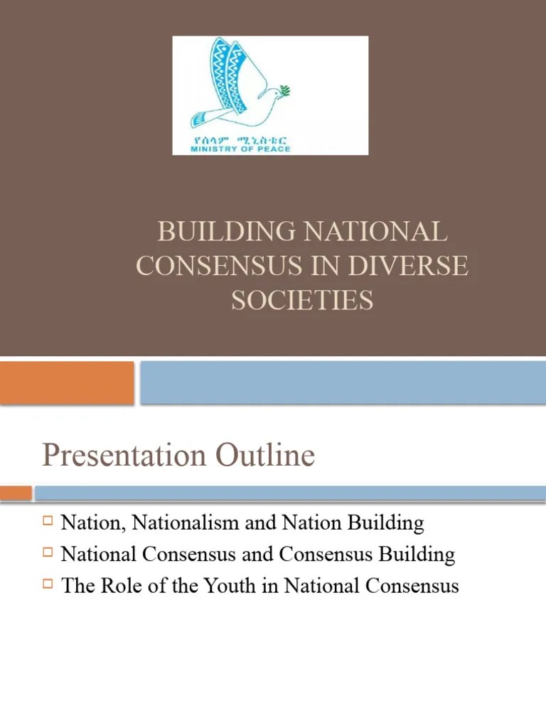 Building National Consensus In Diverse Societies | PDF