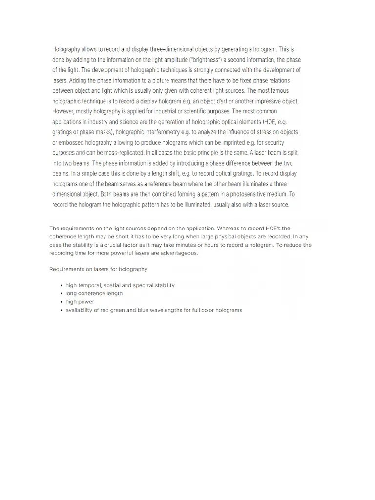 Holography Notes | PDF