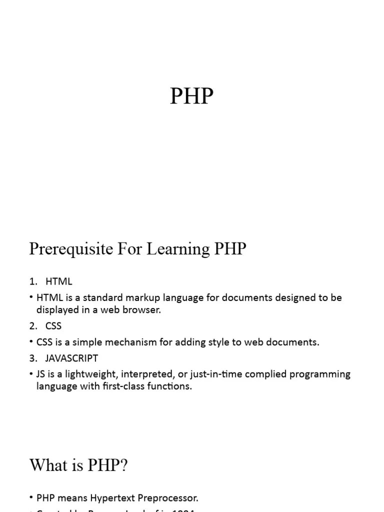 PHP | PDF