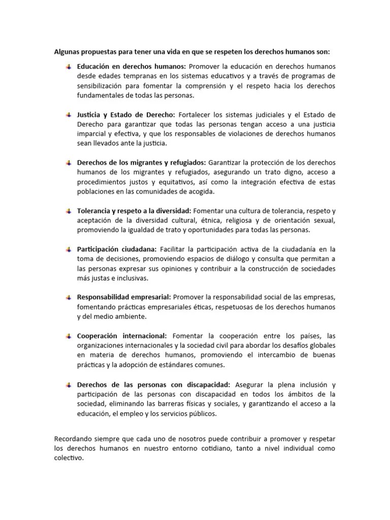 Vivir Con Los Derechos Humanos | PDF