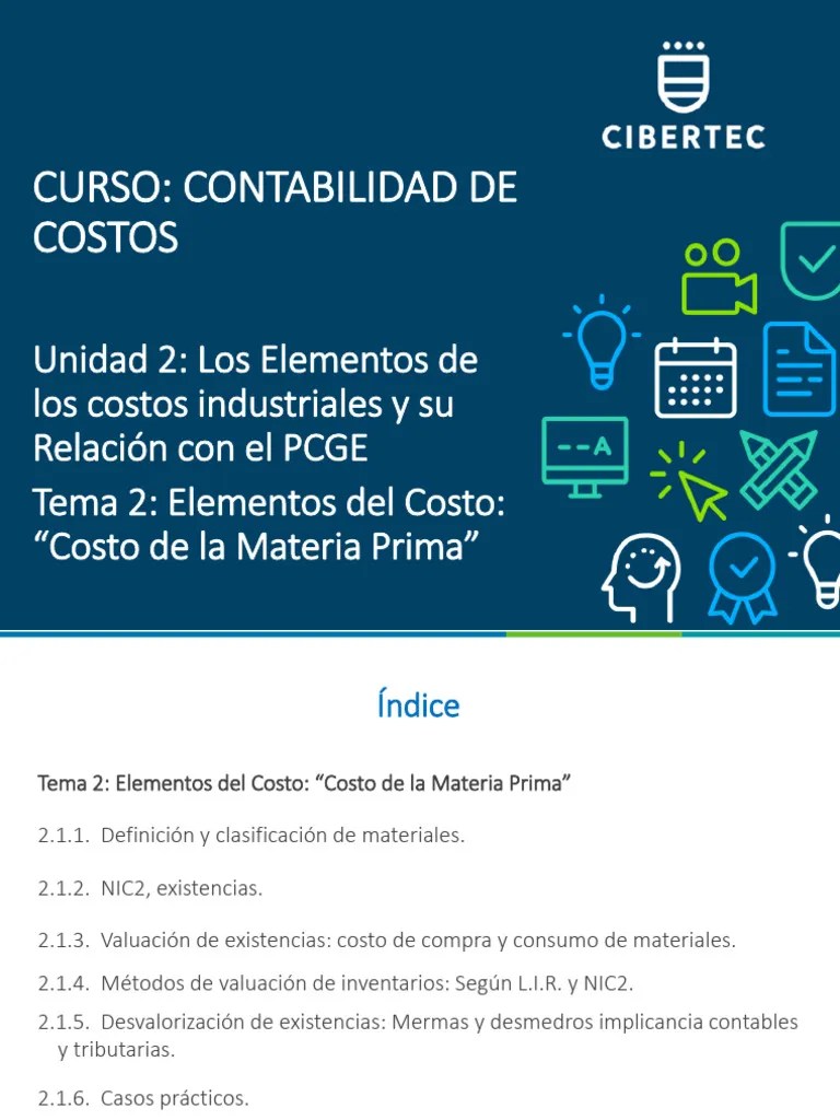 PPT Unidad 02 Tema 02 2023 05 Contabilidad De Costos (1958) SP | PDF