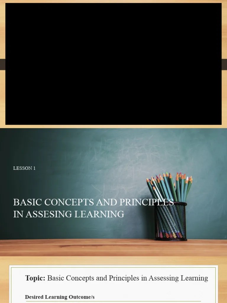 Basic Concepts And Principles In Assesing Learning | PDF