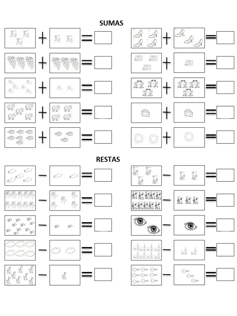 Ejercicio De Sumas Y Restas | PDF