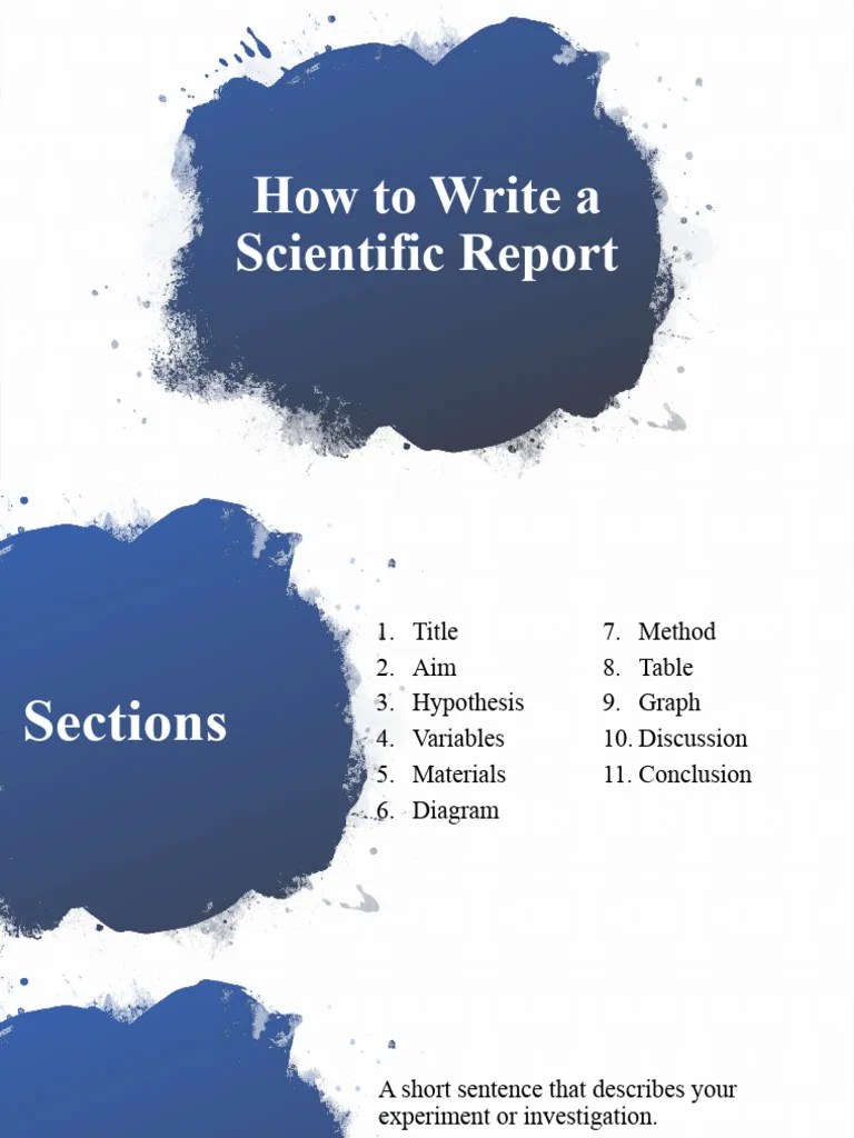 How To Write A Scientific Report | PDF