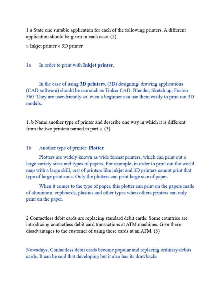 ICT Chapter 2 Exam-Style Questions Some Answers | PDF | Qr Code ...