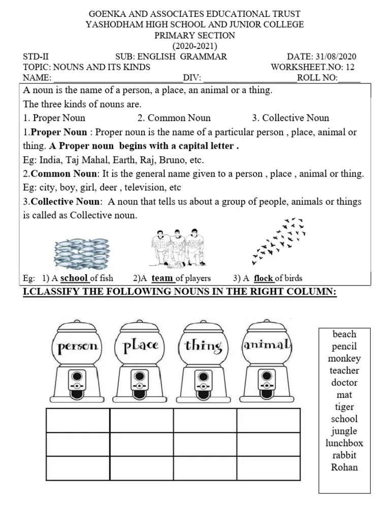 Nouns And Its Kinds 2020 | PDF