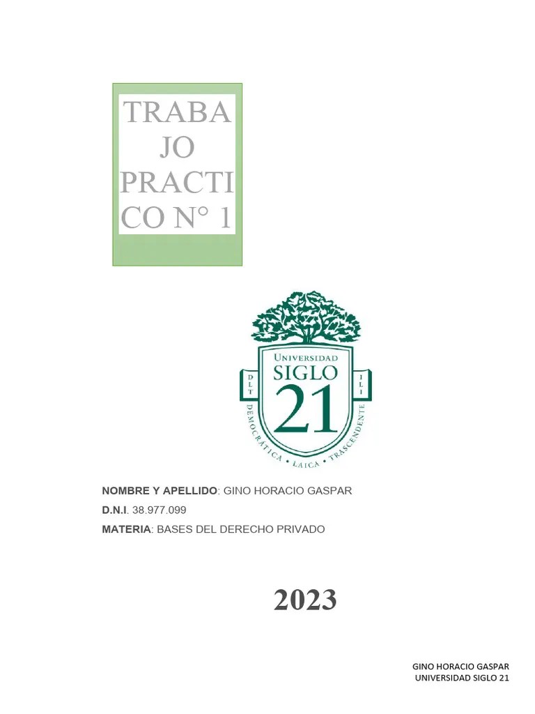 Actividad Practica #1 Bases Del Derecho Privado | PDF