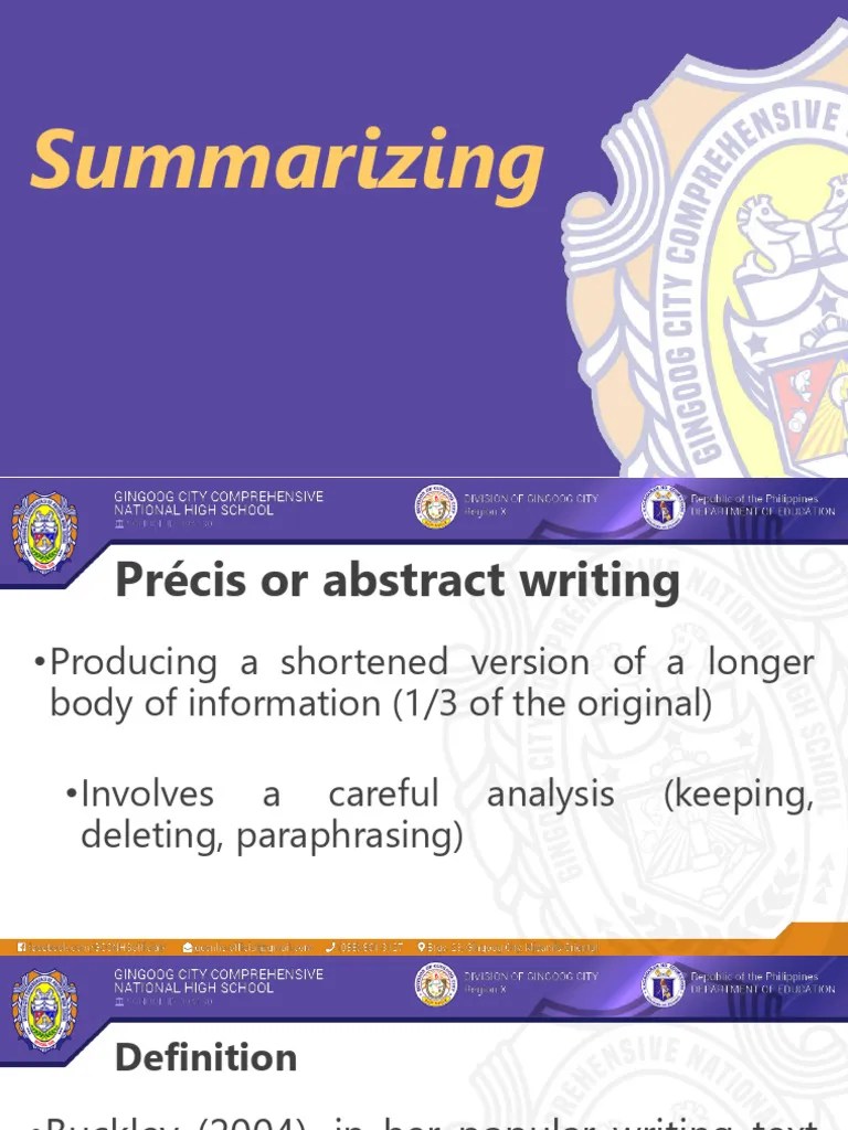 Eapp Summarizing And Paraphrasing | PDF