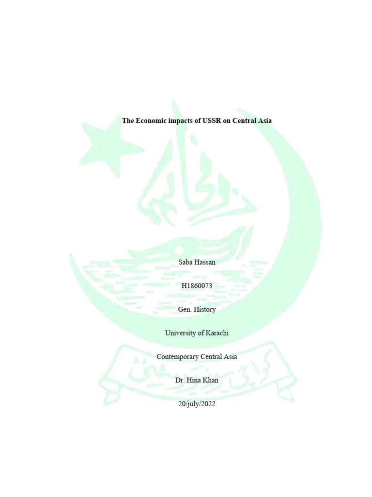 Central Asia Assignment | PDF | Geopolitics | Central Asia