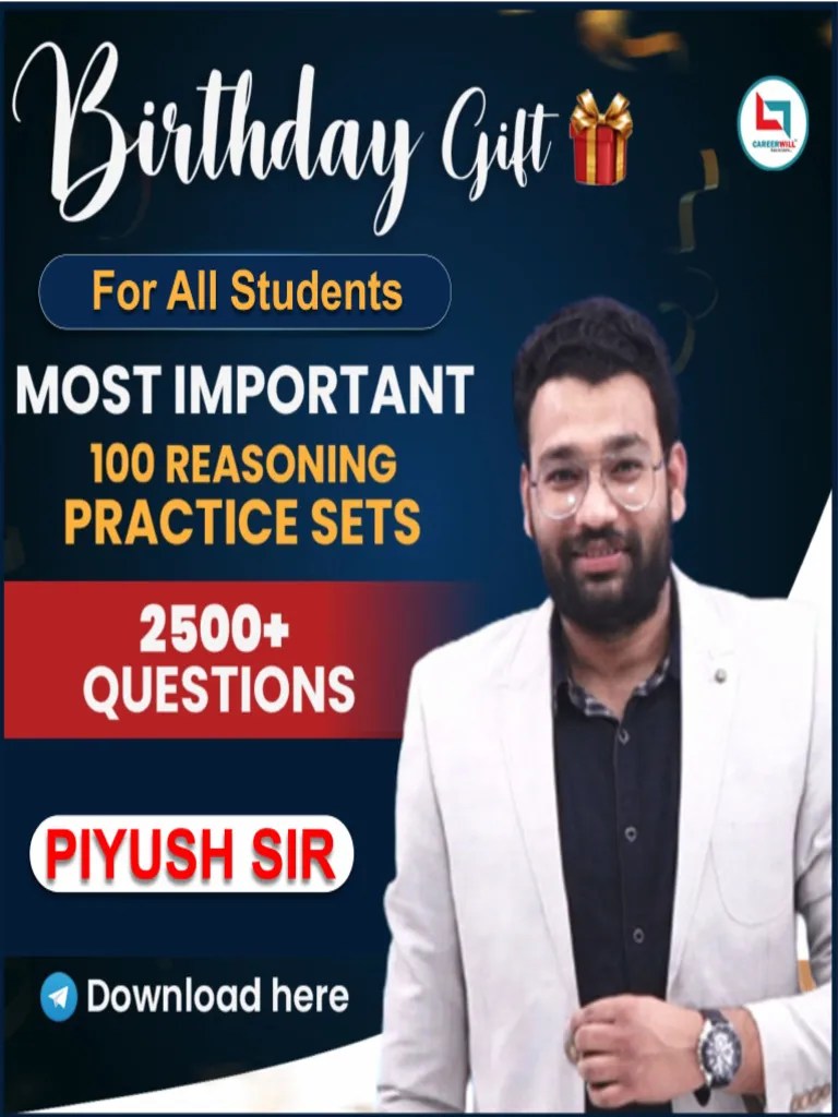 Set 1 To 100 Reasoning Practice Sets By Piyush Varshney Sir Final | PDF