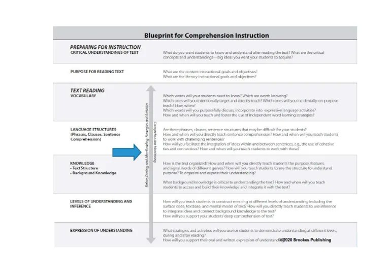 Blueprint For Comprehension Instruction | PDF