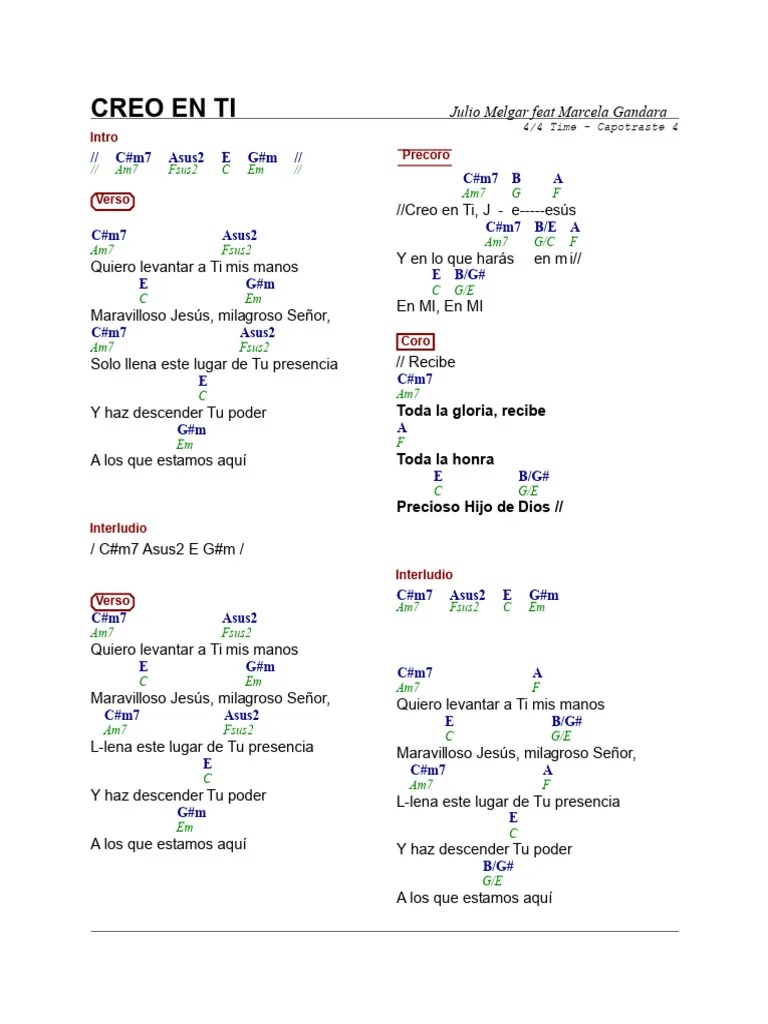 Creo En Ti Acordes | PDF