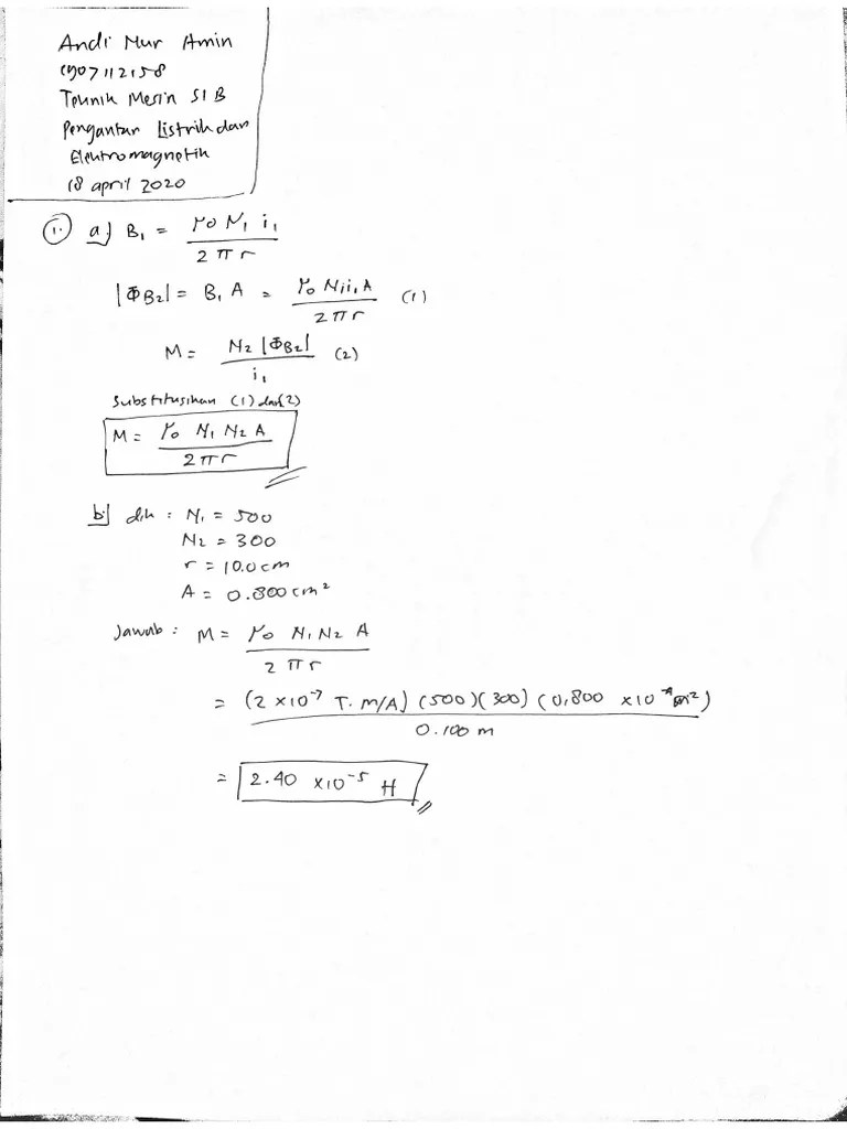 Tugas Pengantar Listrik Dan Elektromagnetik 31 | PDF