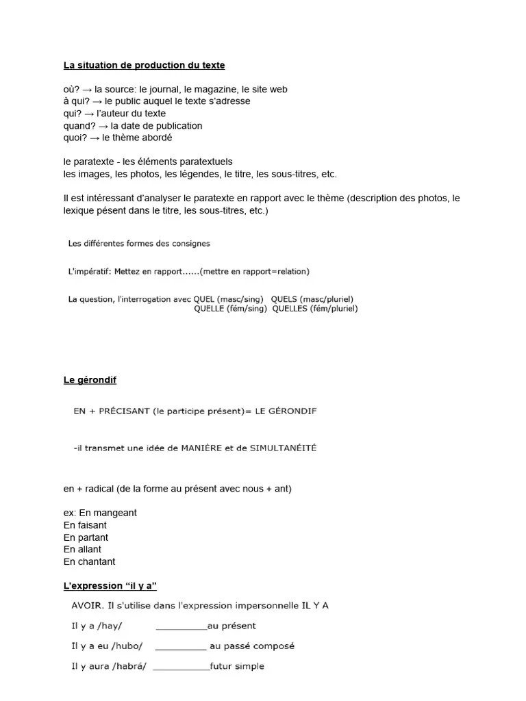 Francés Medio Apuntes | PDF