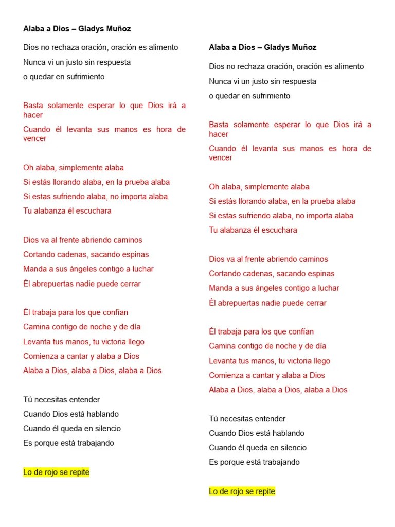 Alaba A Dios | PDF