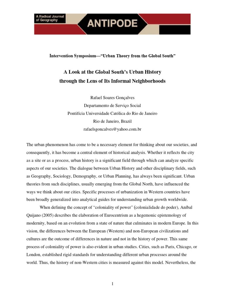 Look At The Global South's Urban History | PDF