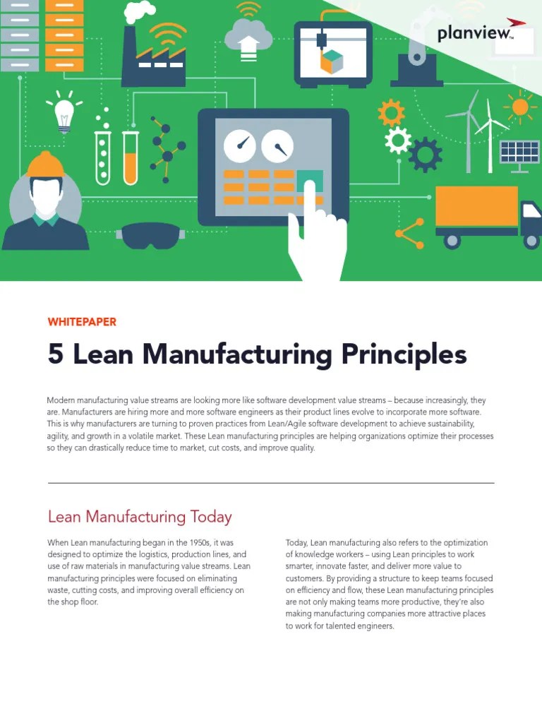 5 Lean Manufacturing Principles | PDF