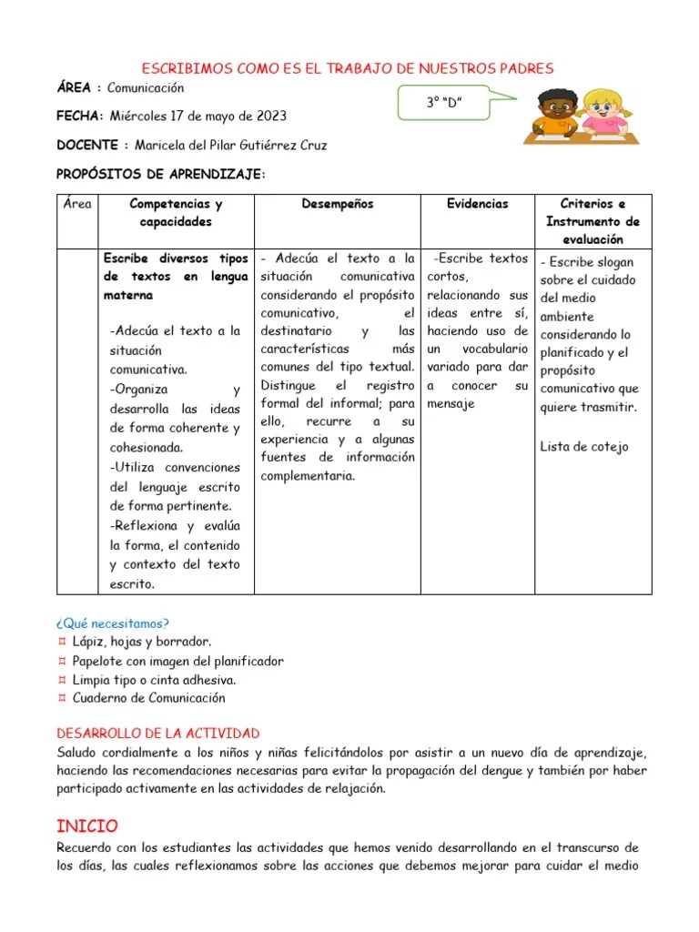 ESCRIBE AFICHES SOBRE EL CUIDADO DEL MEDIO AMBIENTE | PDF ...