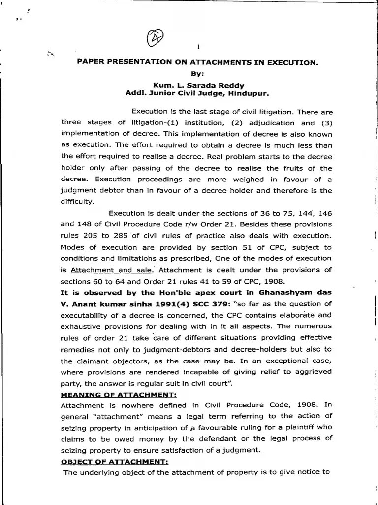WorkshopPP10062017 On Execution Of Decrees | PDF
