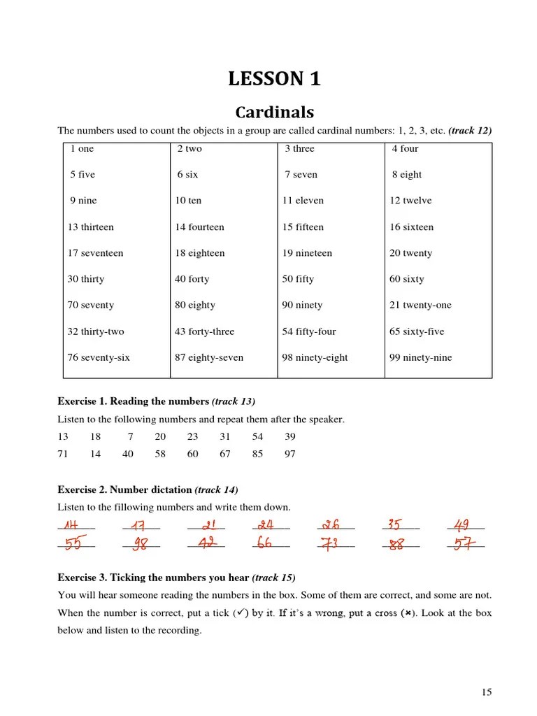 (Pre-Ielts) - Listening Number | PDF