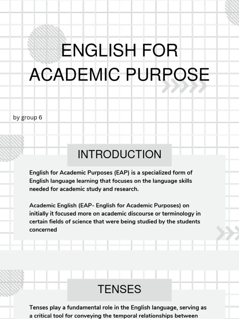 English For Academic Purpose | PDF