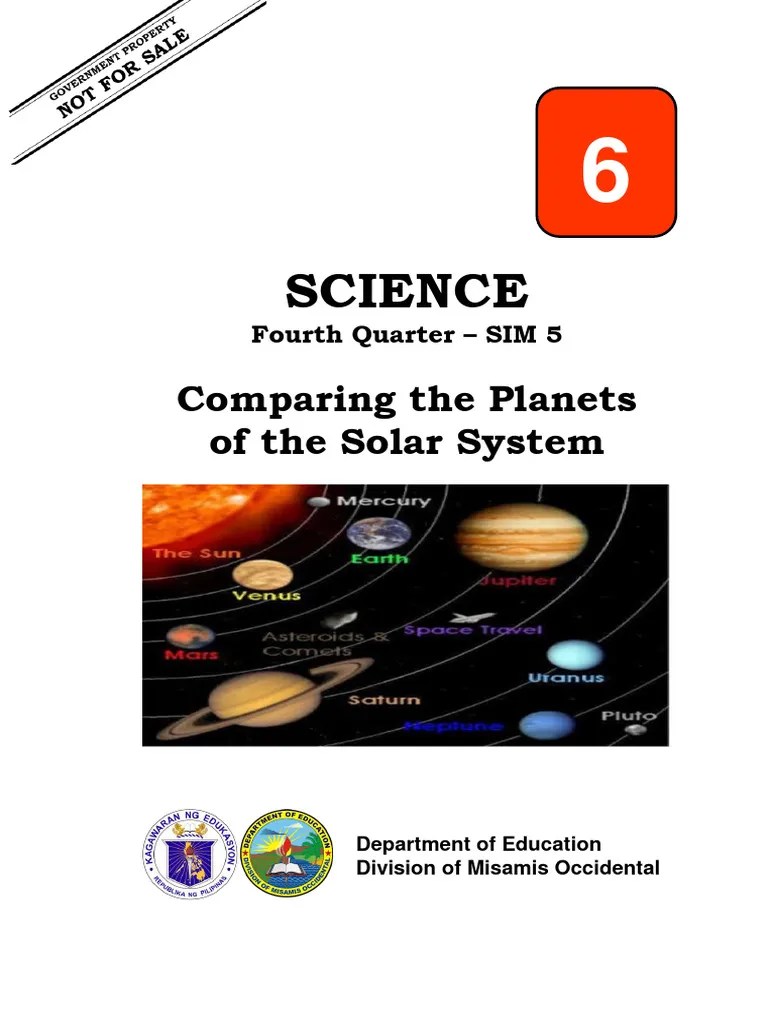 Science6 Q4 SIM5 V5 Planets-Solar System | PDF | Planets | Saturn