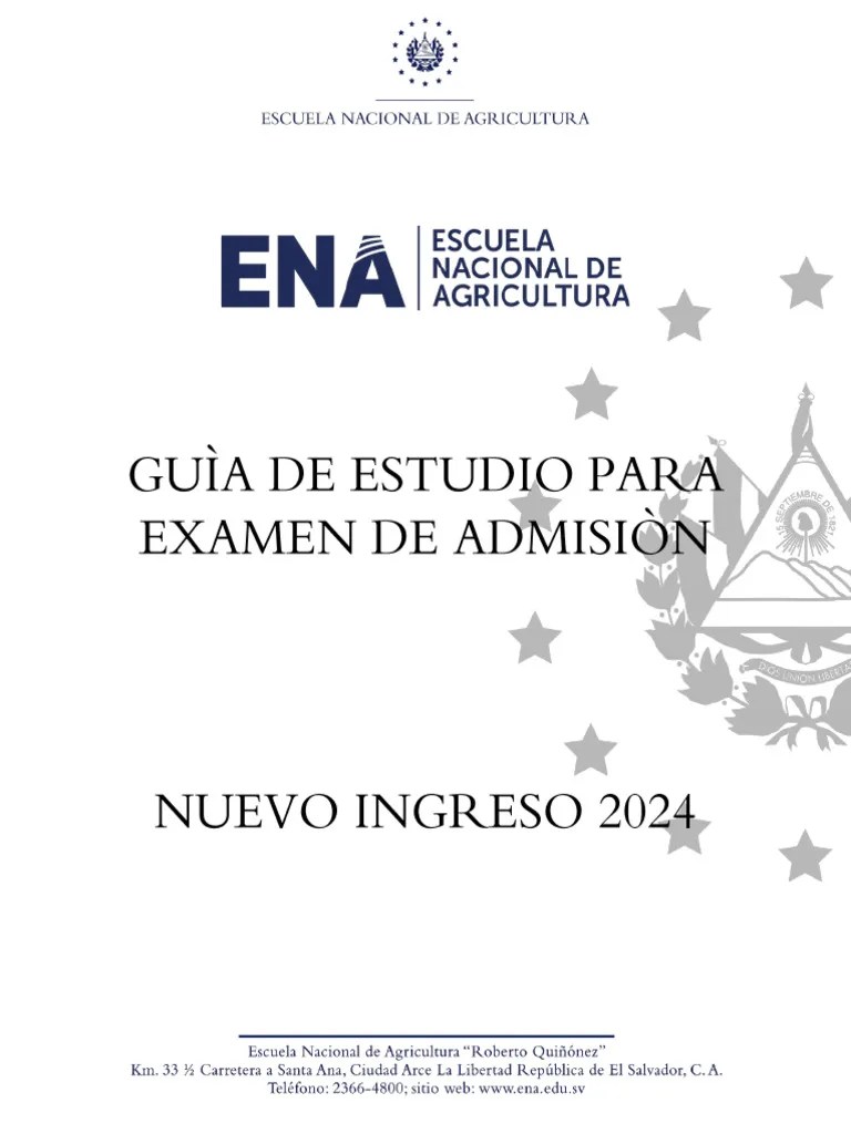 Guia De Estudio Para Examen De Admision 2024 Final | PDF