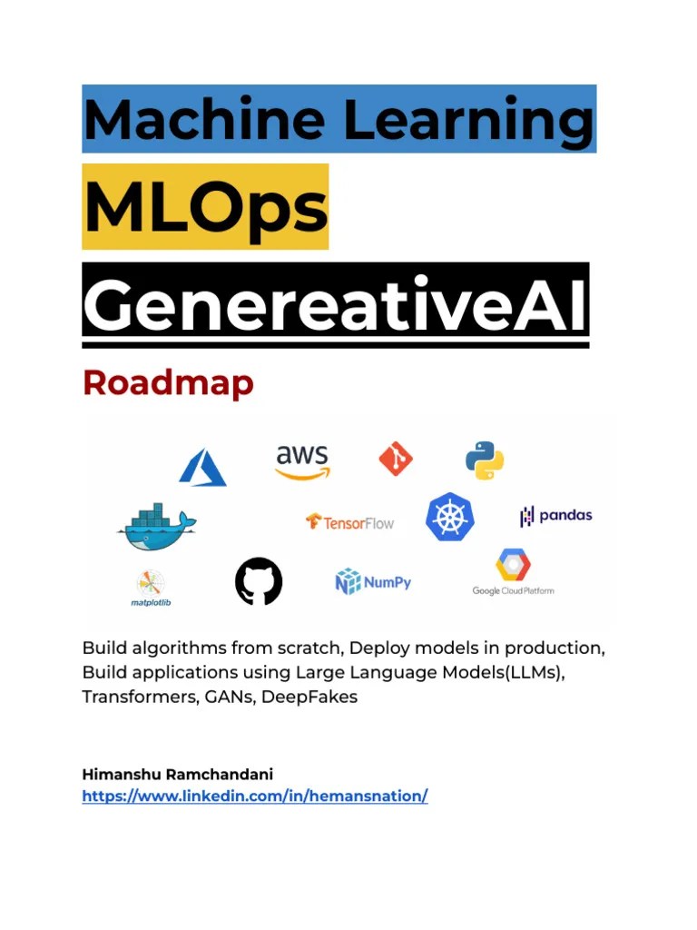 Machine Learning, MLOps, GenerativeAI Roadmap | PDF