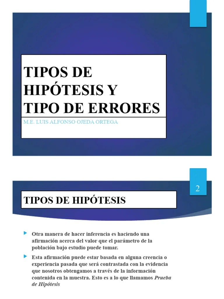 Hipótesis Y Errores LAOO | Descargar Gratis PDF | Errores Tipo I Y Tipo Ii | Prueba De Hipótesis ...