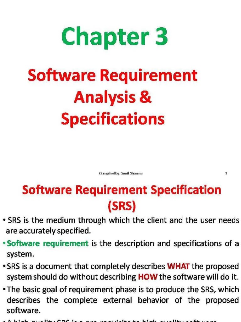 Unit 3 Software Requirement Analysis - Specification | PDF