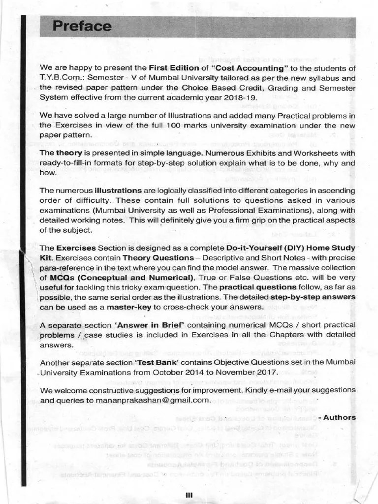 Cost Accounting Guide For TYBCom | PDF